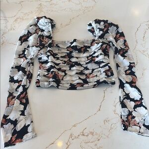 Floral Long Sleeve Women's Top